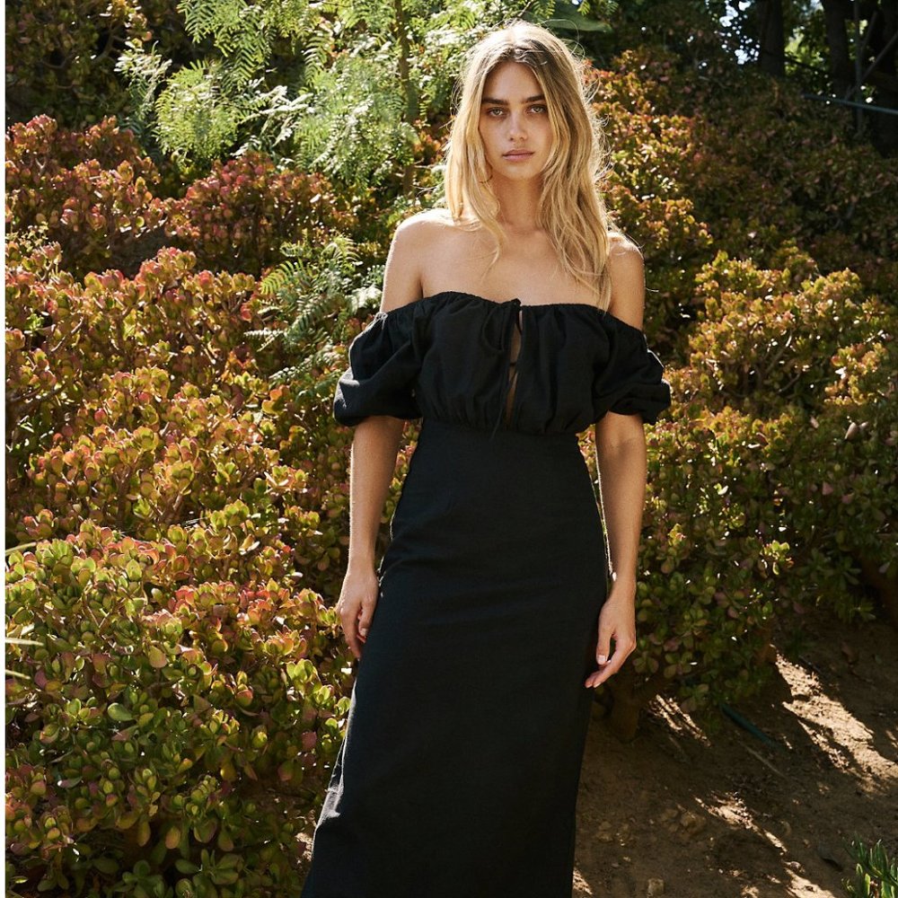 Free People Cosmos Midi in Black (Sz M)
